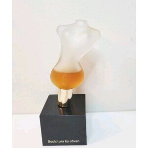 Vtg MCM SCULPTURA BY JOVAN Nude Women Glass Figure Spray Perfume Bottle